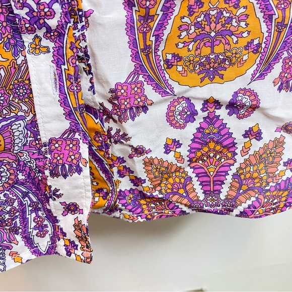 JC Penney’s Blouse Women Large Button Down Silk Blend Multi Colored - Picture 9 of 9